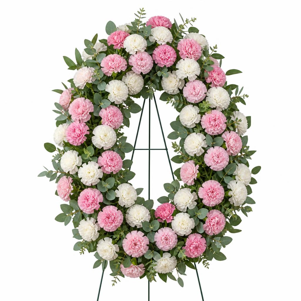 Cenaze Çelengi Pembe Karanfil