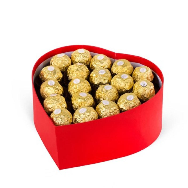 Kırmızı Kalp Kutuda Ferrero